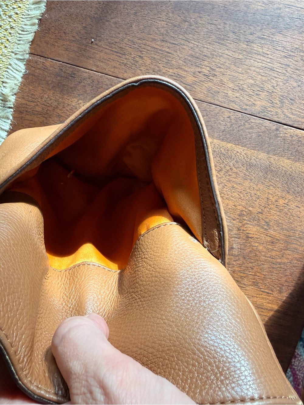 Coach Brown Pebbled Leather Shoulder Bag - Picture 8 of 12